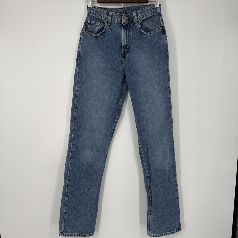 Polo Jeans Co. Ralph Lauren Jeans Womens 4x33 Blue Flag Patch RL Y2K Straight